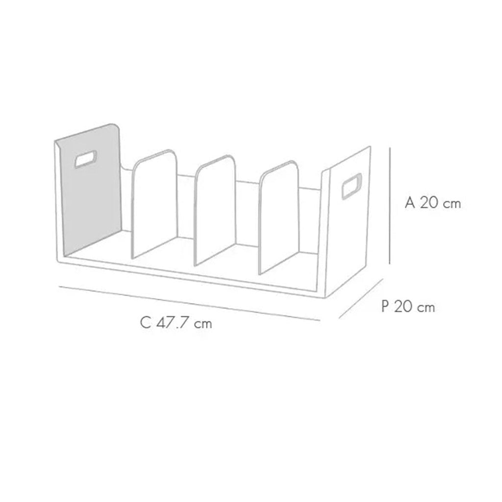Litem | Book Rack | 4 Compartments | Organizer| Yellow |Roomax