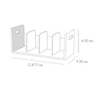 Litem | Book Rack | 4 Compartments | Organizer| Yellow |Roomax