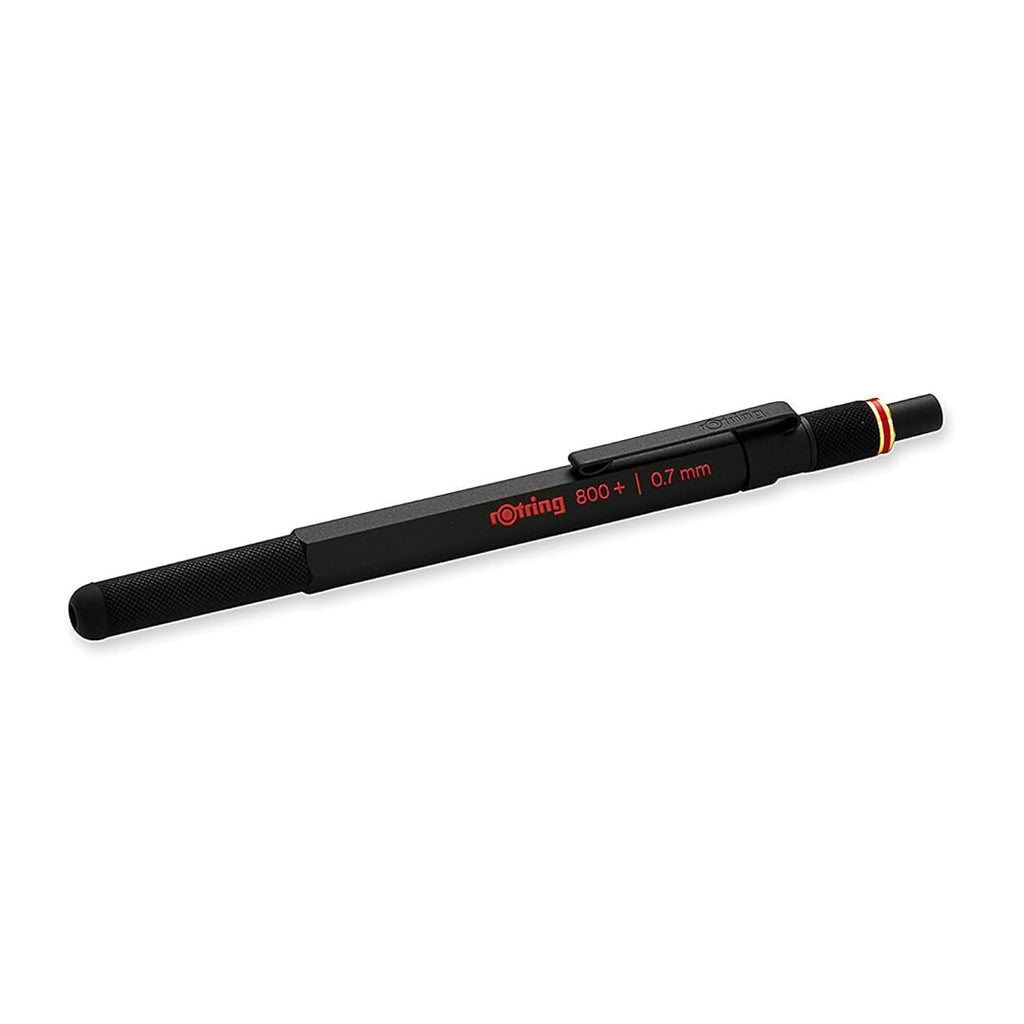 Rotring 800+ 0.7 mm Mechanical Pencil in Black on a white background