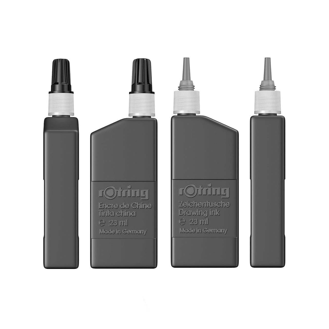 Rotring Isograph Drawing Ink Black 23 ml Bottle from all sides