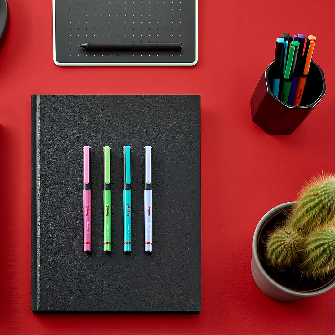 Rotring Liner Fineliner Pens 0.4mm – Assorted Colours (Pack of 4)