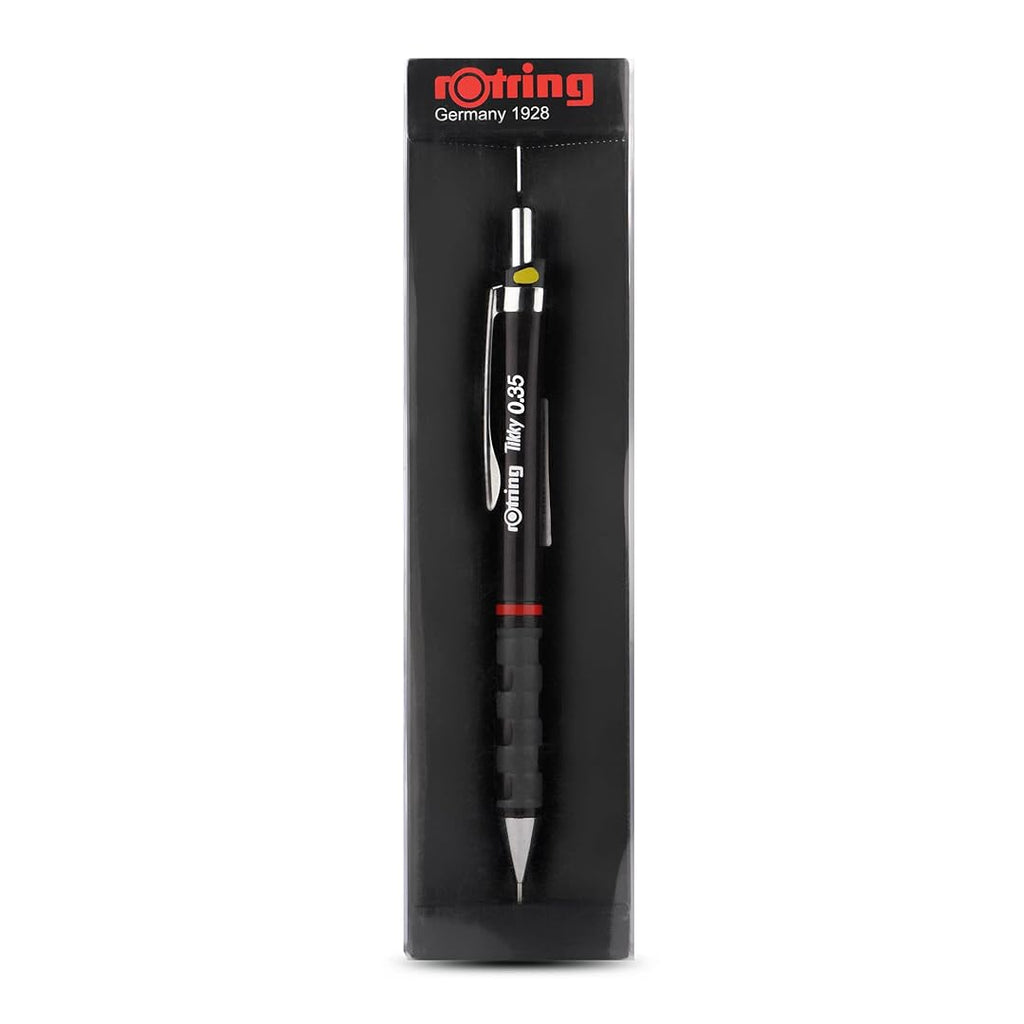 Rotring Tikky 0.35mm Black Mechanical Pencil in a box