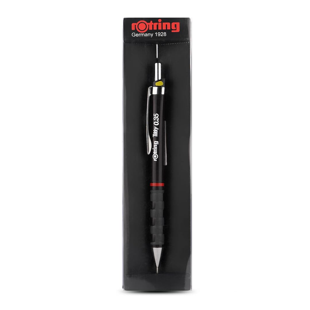 Rotring Tikky 0.35mm Black Mechanical Pencil in a box