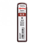 Rotring Tikky 0.5mm B hi-Polymer lead container on a white background