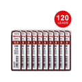Pack of Rotring Tikky o.5mm HB leads with a red circle indicating 120 leads on a white background