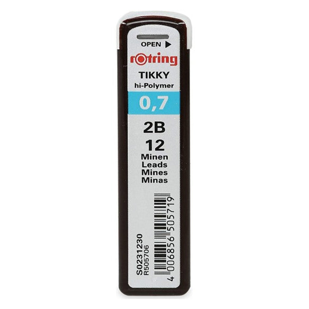 Rotring Tikky lead container with branding and product details on a white background