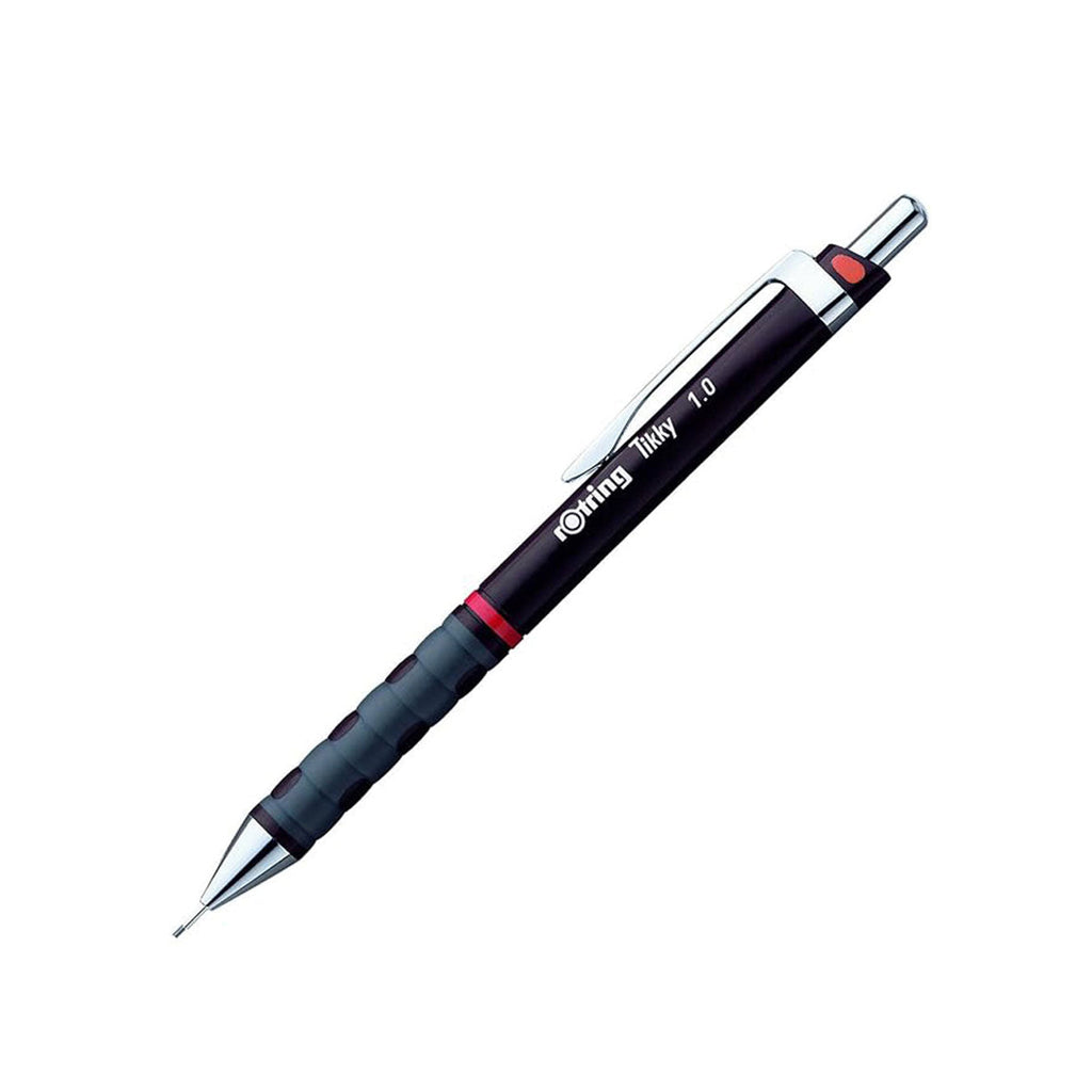 Rotring Tikky 1.0mm Mechanical Pencil in Burgundy Barrel on a white background