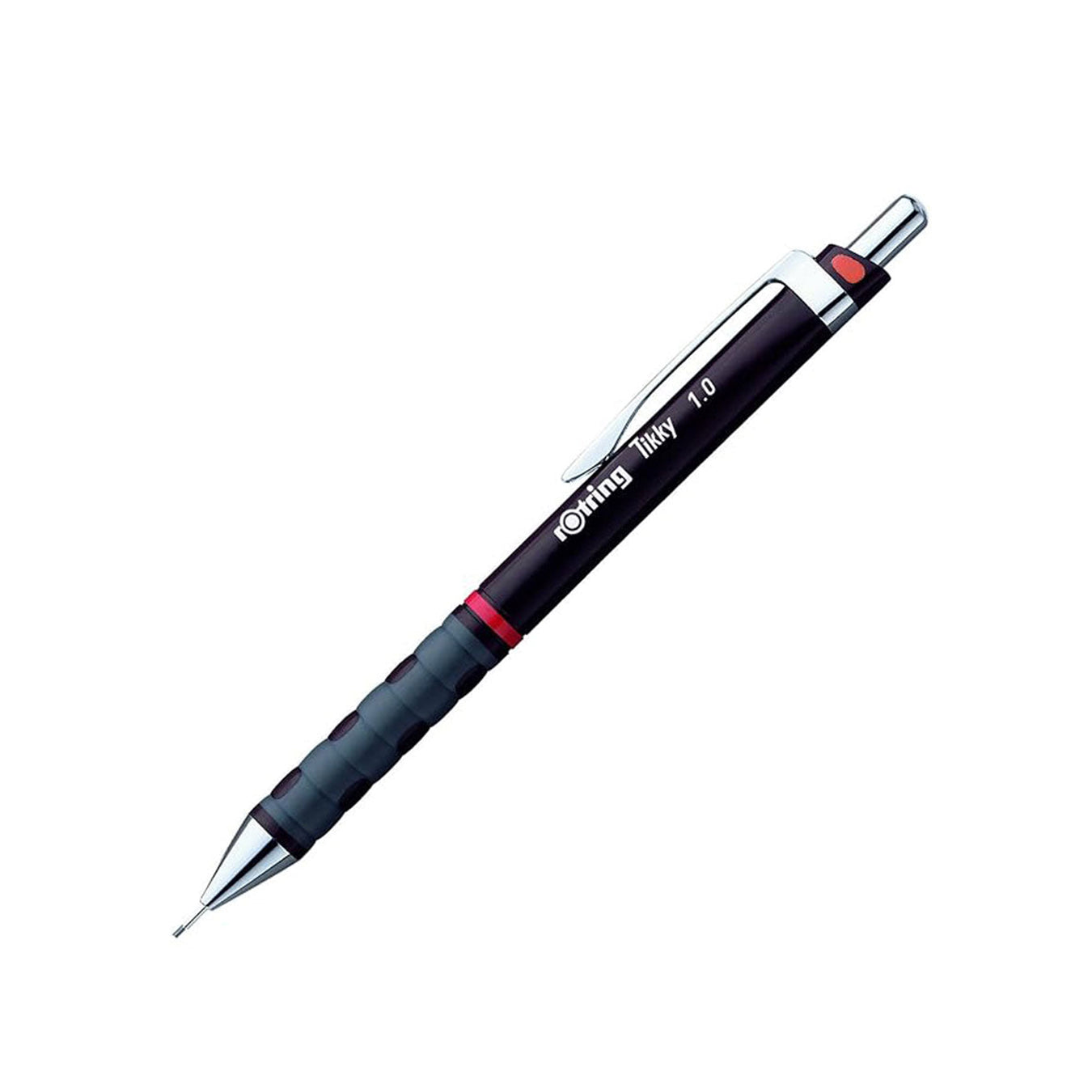 Rotring Tikky 1.0mm Mechanical Pencil in Burgundy Barrel on a white background