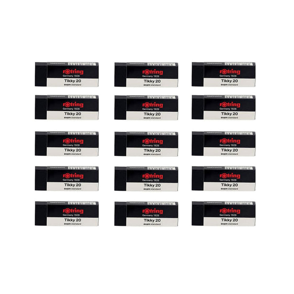 Rotring Tikky 20 Polymer Erasers (Pack of 15) on a white background