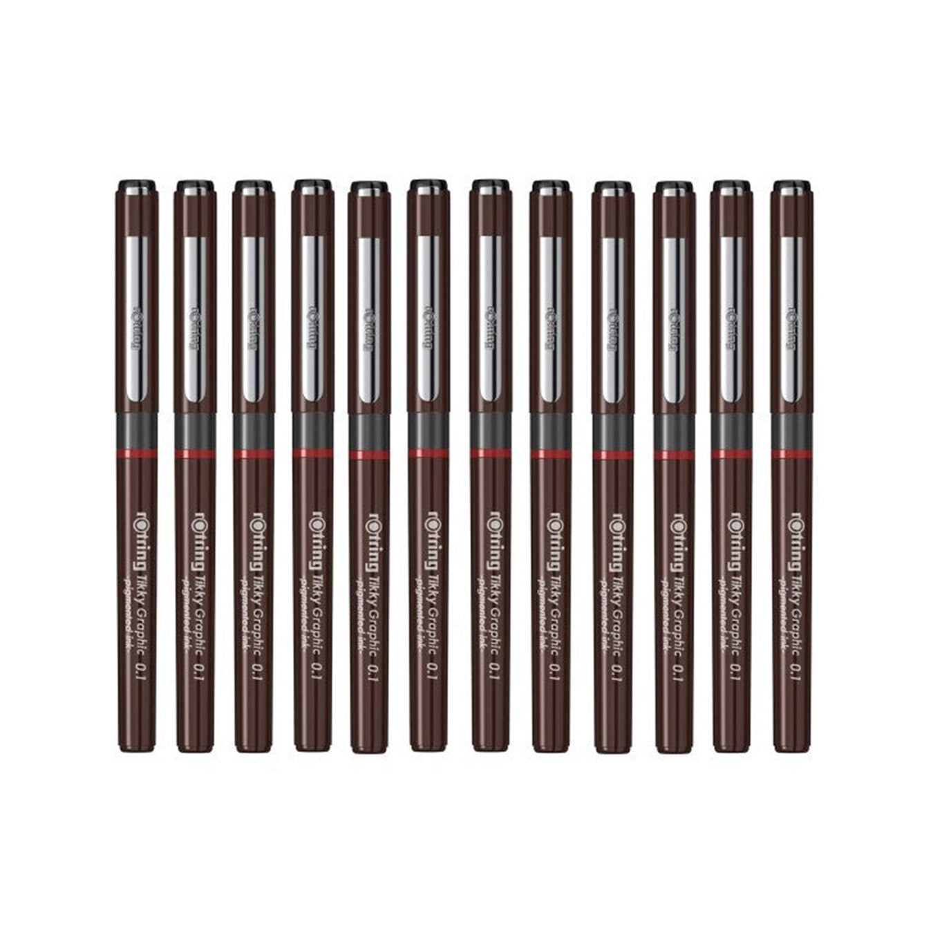 Rotring Tikky Graphic Fineliner 0.1mm Black (Pack of 12)