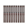 Rotring Tikky Graphic Fineliner 0.3mm Black - Pack of 12 on a white background