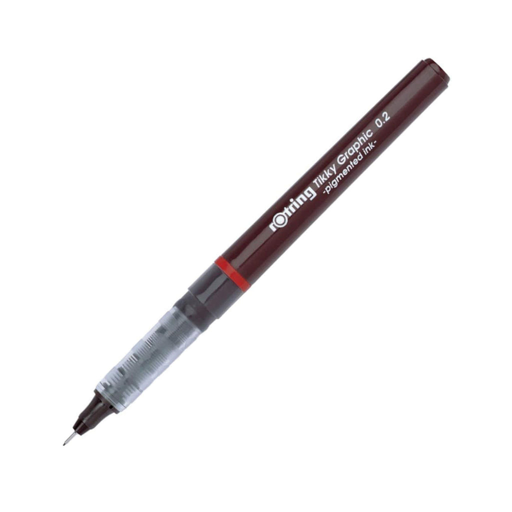 Rotring Tikky Graphic Fineliner 0.2mm Black Ink on a white background