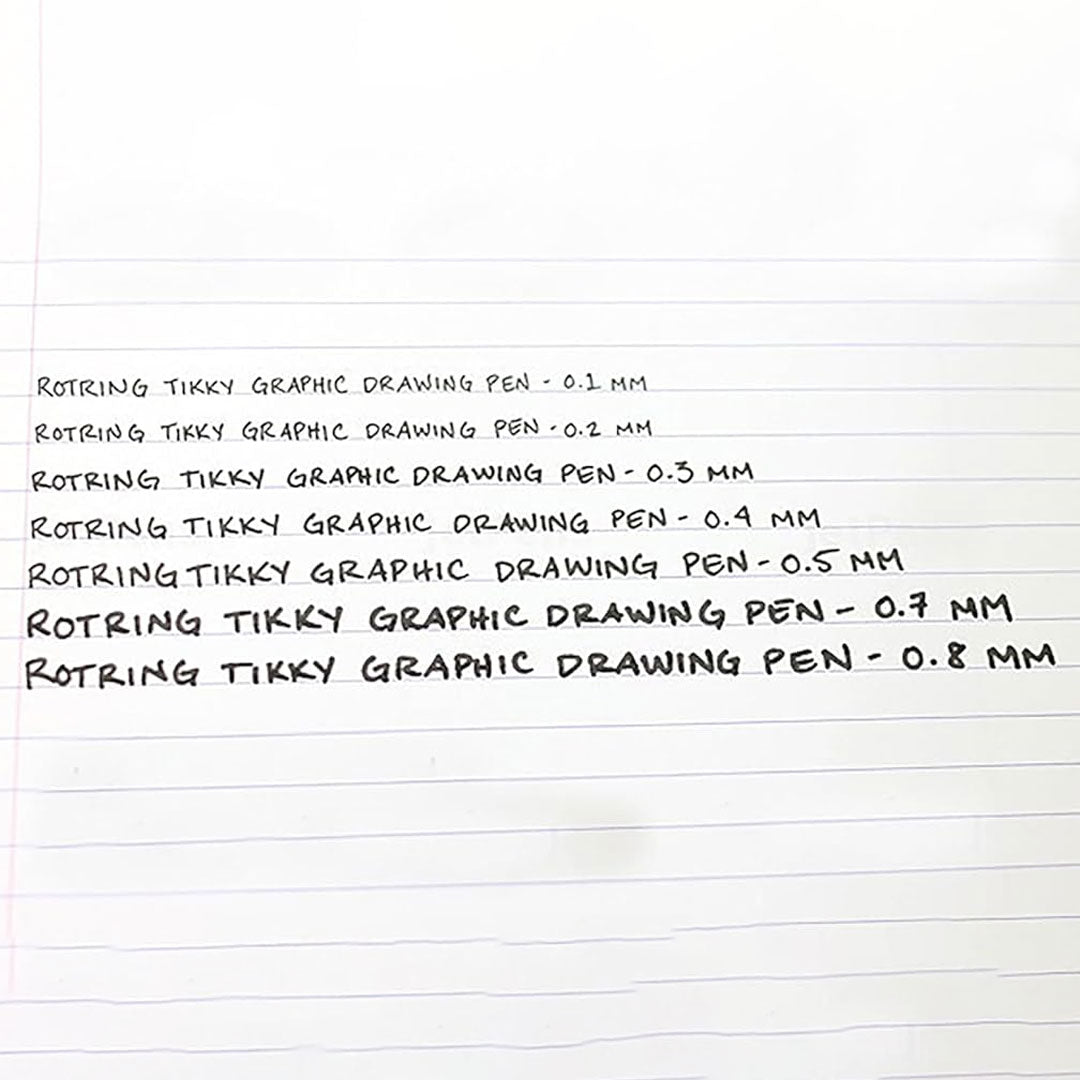 Rotring Tikky Graphic Fineliner Black – 0.1mm & 0.2mm (Set of 6)