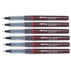 Rotring Tikky Graphic Fineliner Black – 0.3mm & 0.5mm (6 Pen Set) on a white background