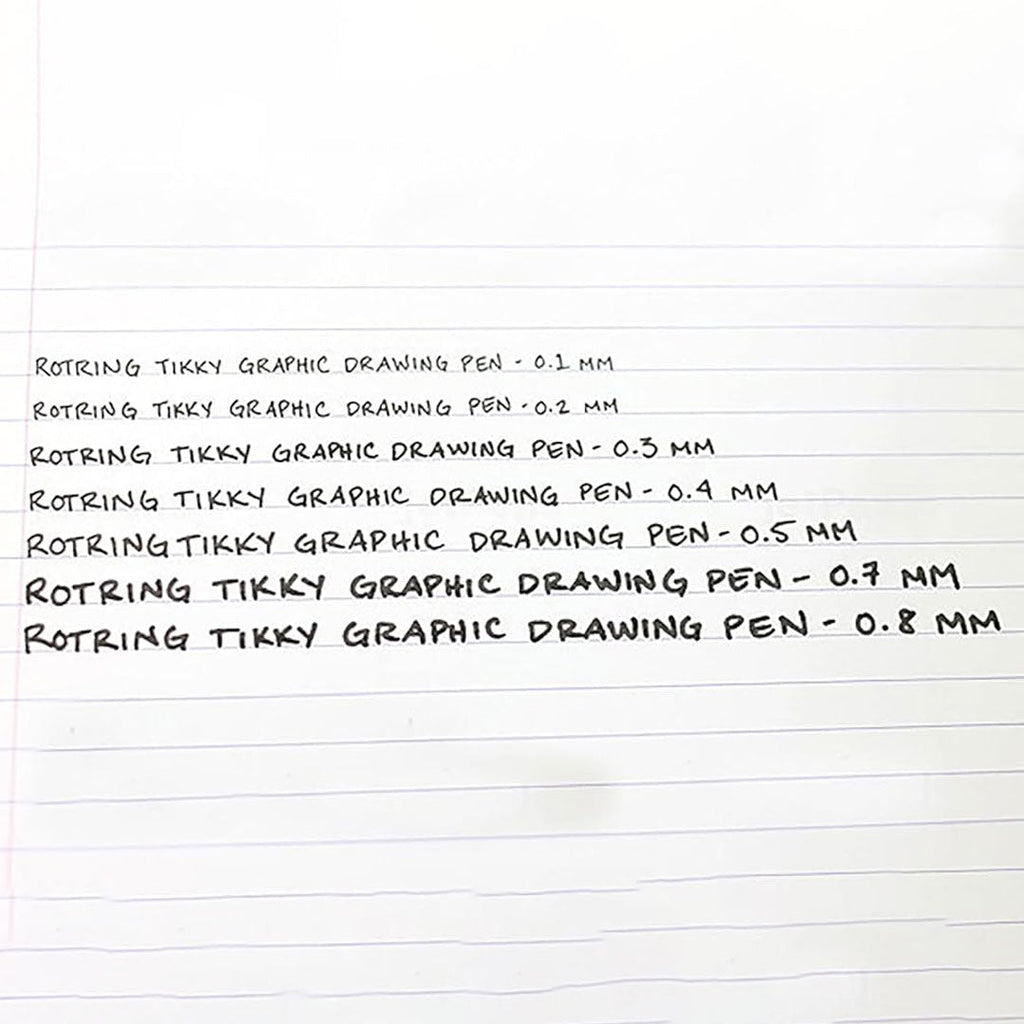Rotring Tikky Graphic Fineliner Black – 0.3mm & 0.5mm (Set of 6)