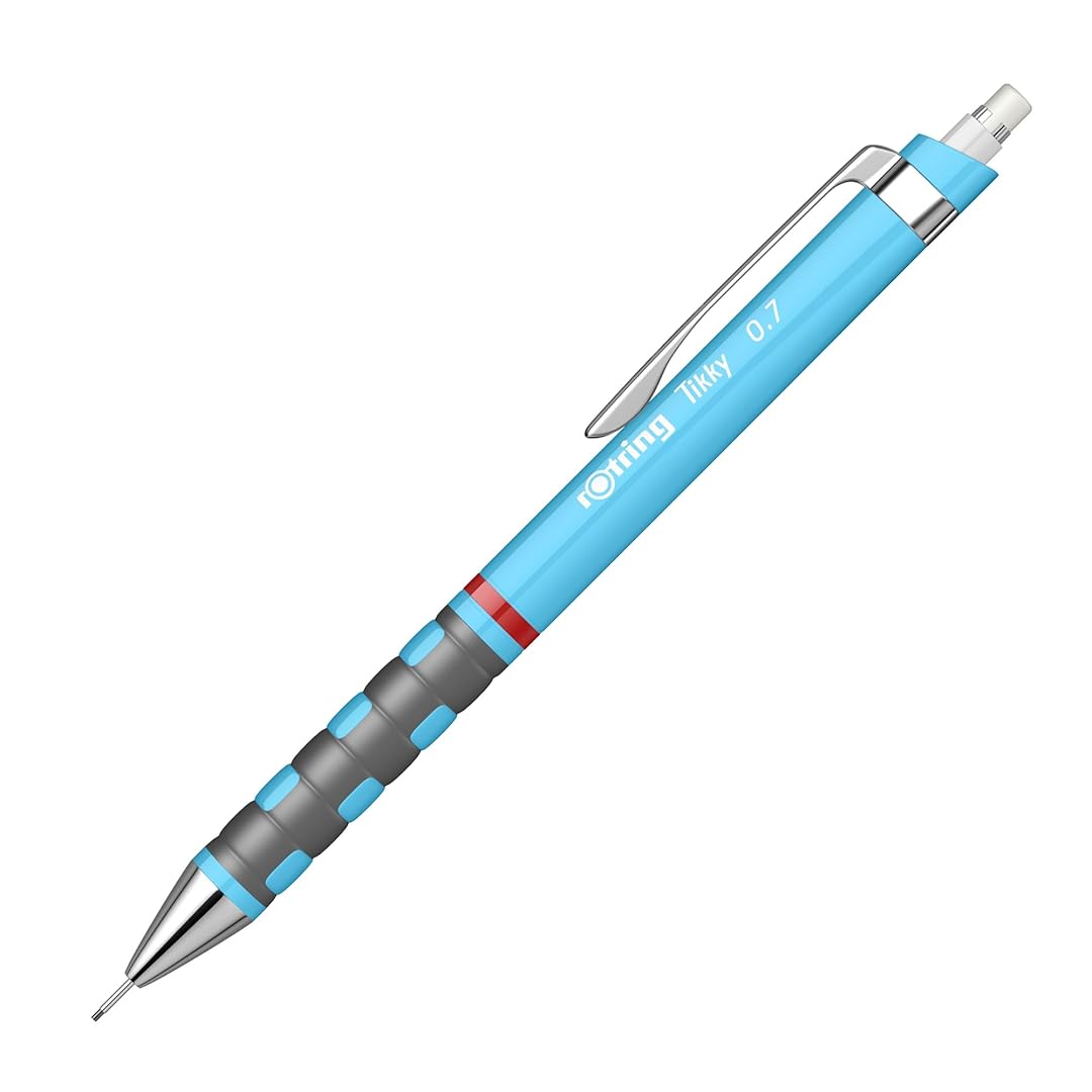 Rotring Tikky 0.7mm Mechanical Pencil – Blue on a white backround