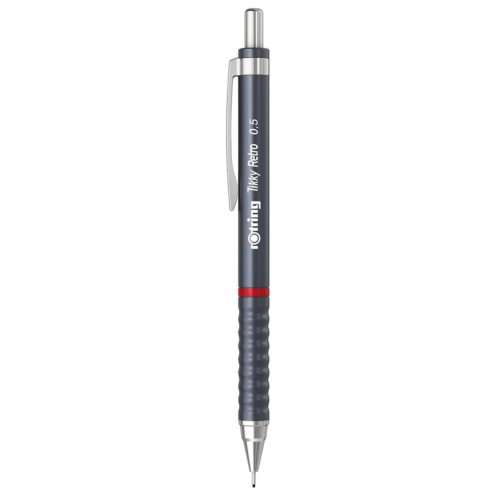 Rotring Tikky Retro Mechanical Pencil 0.5mm in Grey on a white background