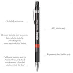 Rotring Visumax 0.7mm Mechanical Pencil in Black featuring product details on a white background