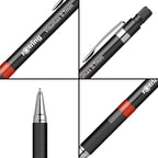 Rotring Visumax 0.7mm Mechanical Pencil in Black shown from all angles