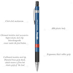 Rotring Visumax 0.7mm Mechanical Pencil in Dark Blue with featured product details on a white background