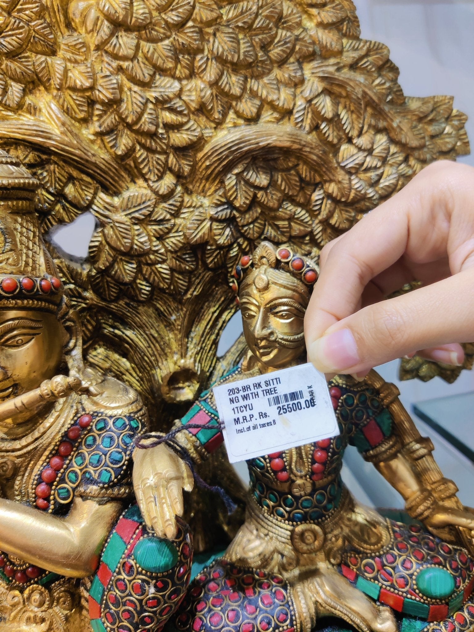 Royal Brass Radha Krishna Idol Under Tree - Satyam Collection