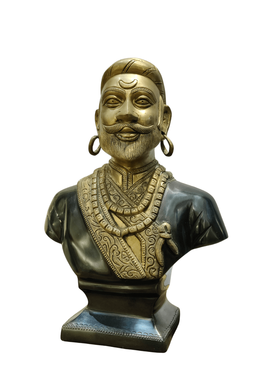 Royal Maharaja Brass Statue – Vintage Heritage Décor - Satyam Collection