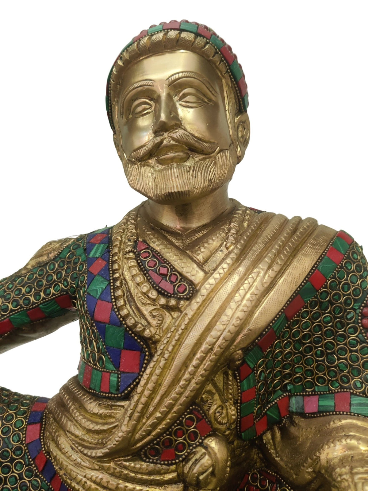 Royal Maharaja Brass Statue – Vintage Heritage Décor - Satyam Collection