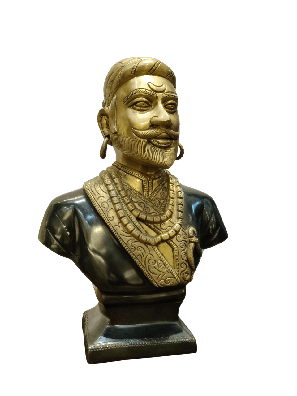Royal Maharaja Brass Statue – Vintage Heritage Décor - Satyam Collection