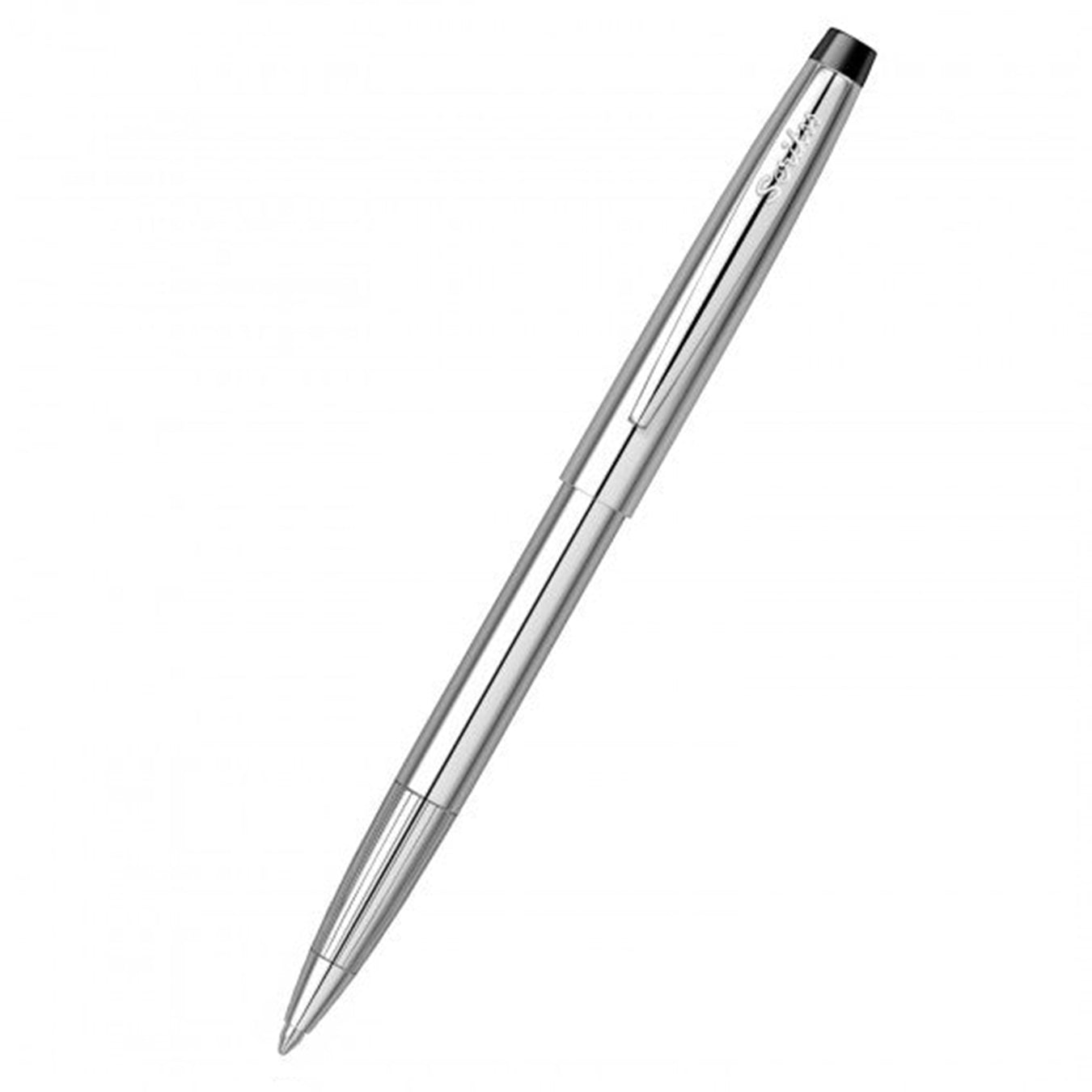Scrikss 108 Ballpoint Pen in Chrome CT on a white background