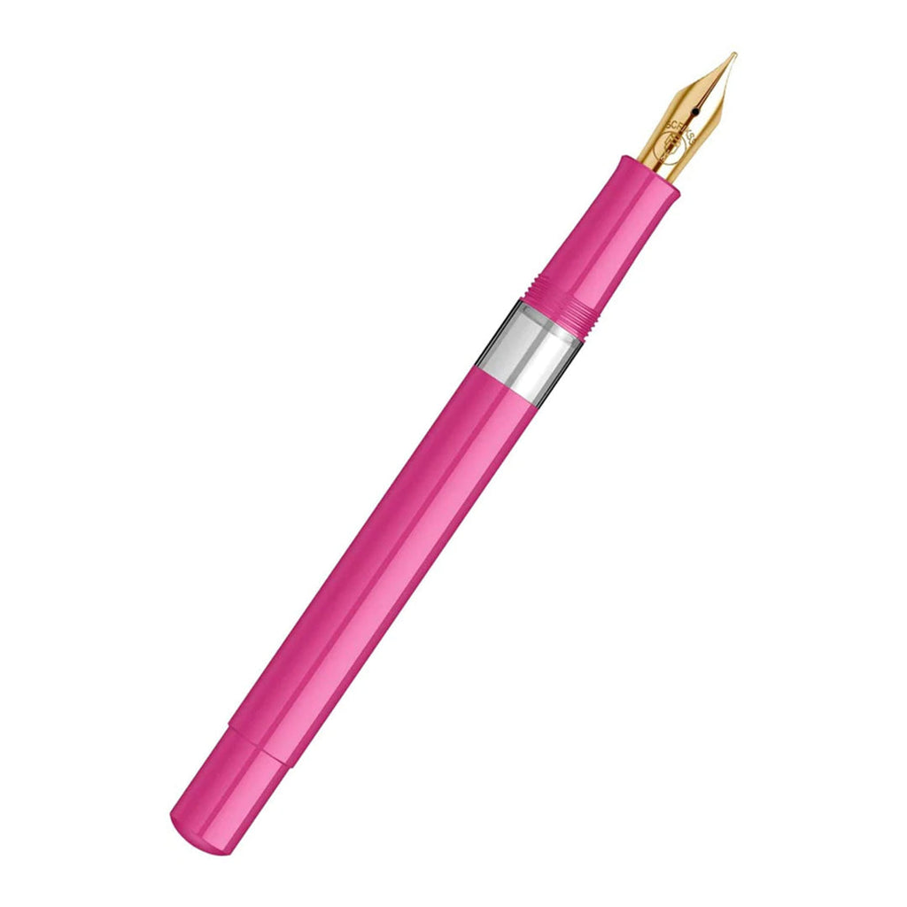 Scrikss 419 Medium Nib Fountain Pen in Pink GT on a white background