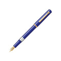 Scrikss 419 Medium Nib Fountain Pen in Blue GT on a white background