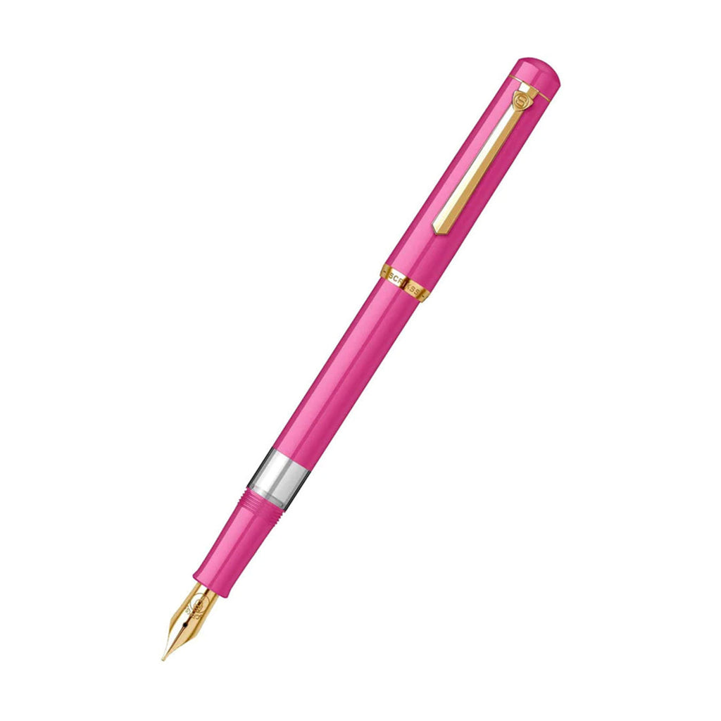 Scrikss 419 Medium Nib Fountain Pen in Pink GT
