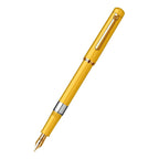Scrikss 419 Medium Nib Yellow GT Fountain Pen on a white background