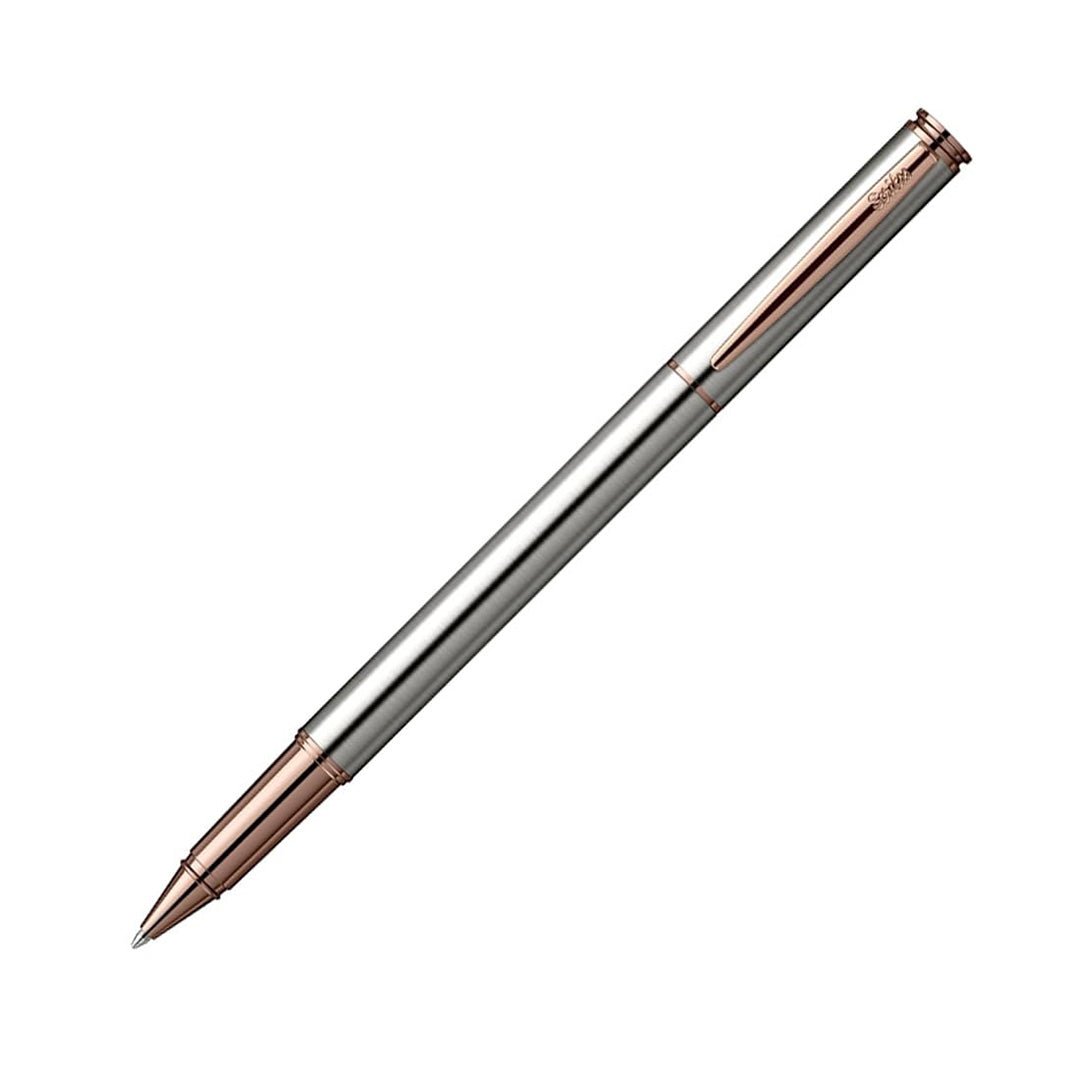 Scrikss 64 Series Rollerball Pen in Bronze Chrome in which scrikss logo is visible