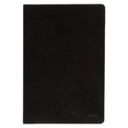 Scrikss A5 Blank Premium Notebook in Black Vinyl Leather Soft Cover on a white background