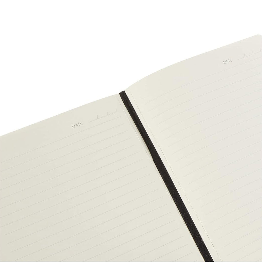 Scrikss A5 Blank Premium Notebook – Black Vinyl Leather Soft Cover