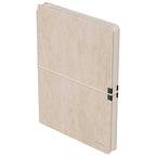 Scrikss A5 Premium Ruled Notebook with Beige Faux Leather Cover