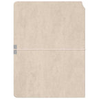 Scrikss A5 Premium Ruled Notebook Beige Faux Leather Cover on a white background