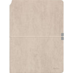 Scrikss A5 Premium Ruled Notebook - Beige Faux Leather Cover