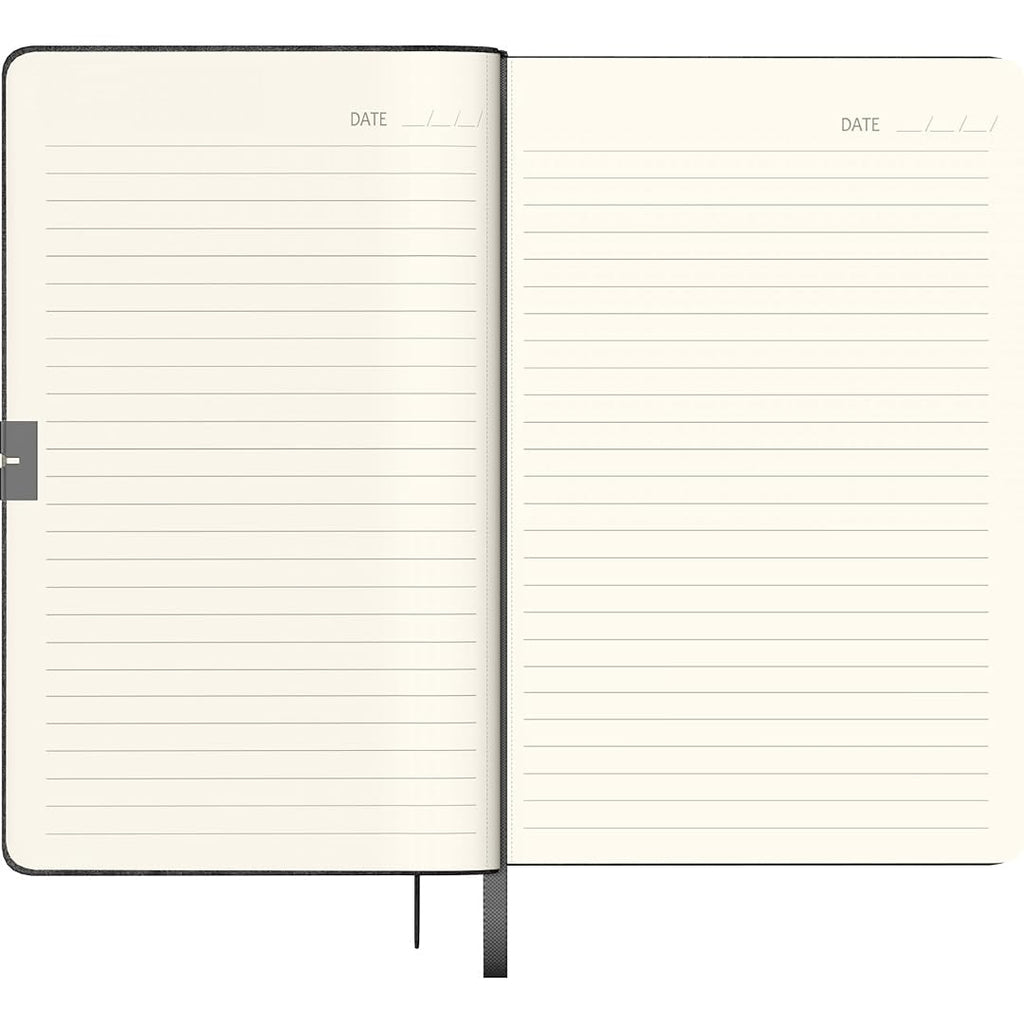Scrikss A5 Premium Ruled Notebook - Black Faux Leather Cover