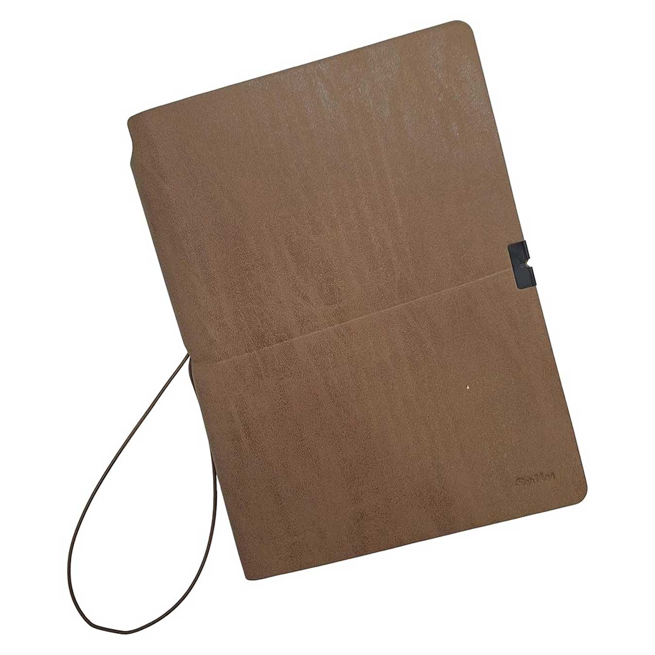 Scrikss A5 Premium Ruled Notebook in Mink Faux Leather Cover on a white background