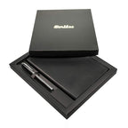 Scrikss A5 Sundance Premium Notebook & 800 Rollerball Pen Gift Set – Black on the white background