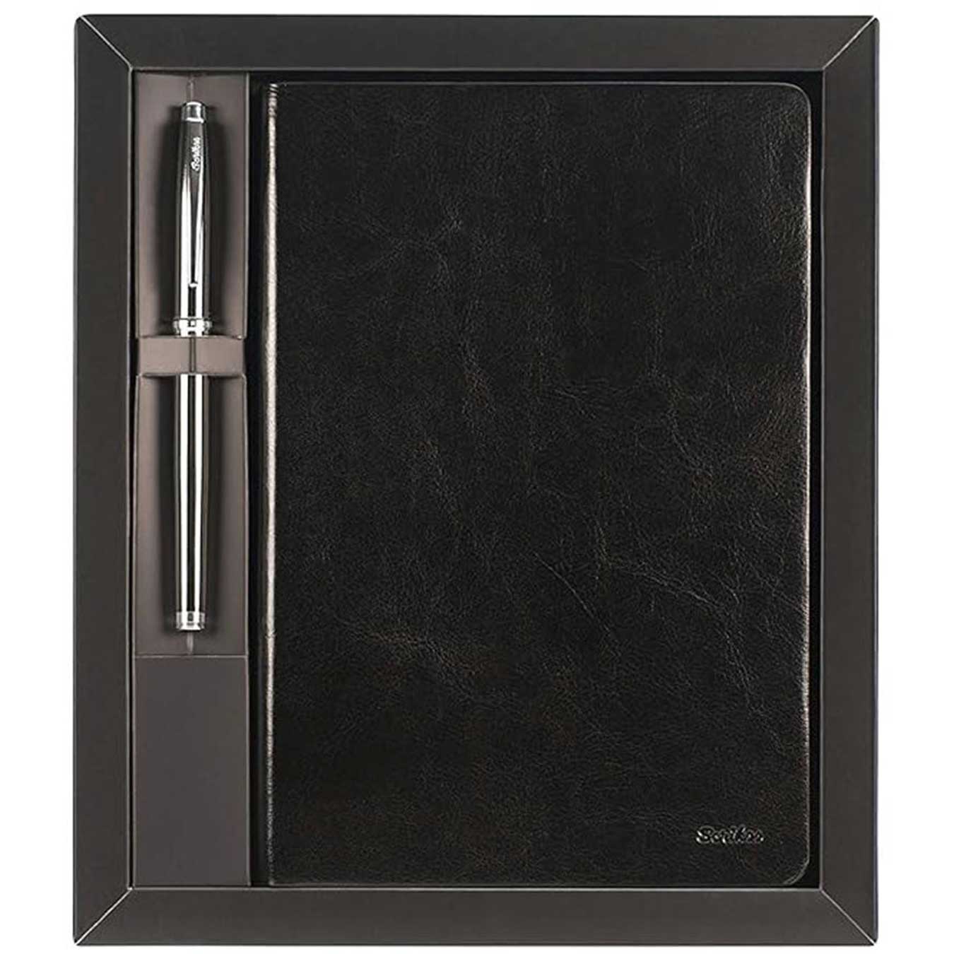 Scrikss A5 Teramo Notebook with 800 Rollerball Pen Gift Set in a Black box