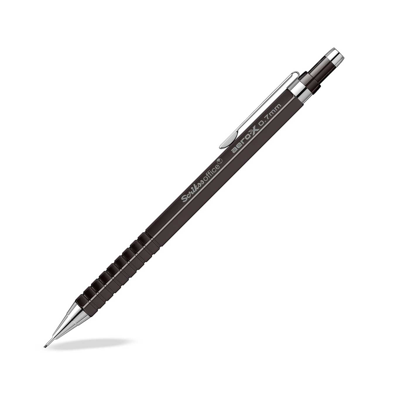 Scrikss Aero-X 0.7mm Mechanical Pencil in Black on a white background