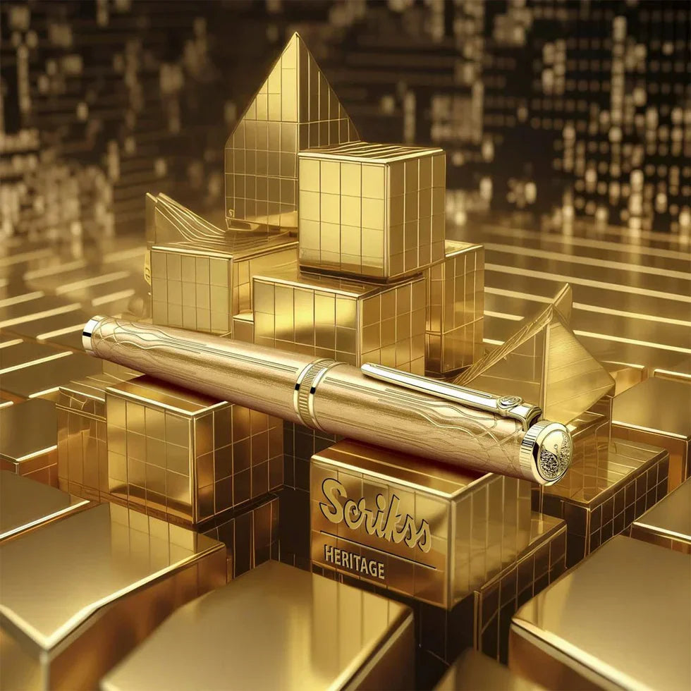 Scrikss Heritage Fountain Pen – Gold 50th Year Anniversary Edition
