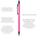Scrikss Hexagon-R 0.5mm Mechanical Pencil in Neon Pink with pen details