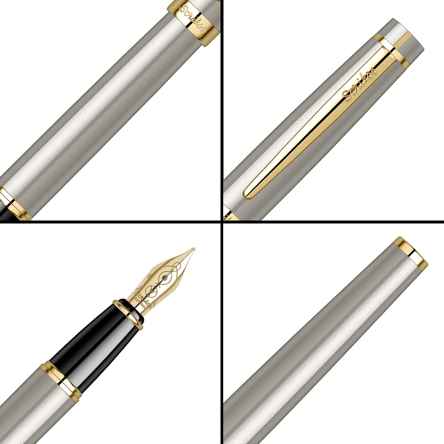 Scrikss Honour 38 Fountain Pen – Satin GT body details