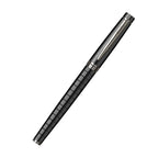 Scrikss Honour 38 Medium nib Fountain Pen in Matte Black with textured grip on a white background