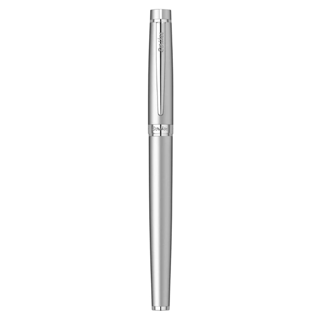 Scrikss Honour 38 Medium nib Fountain Pen in Matte Chrome