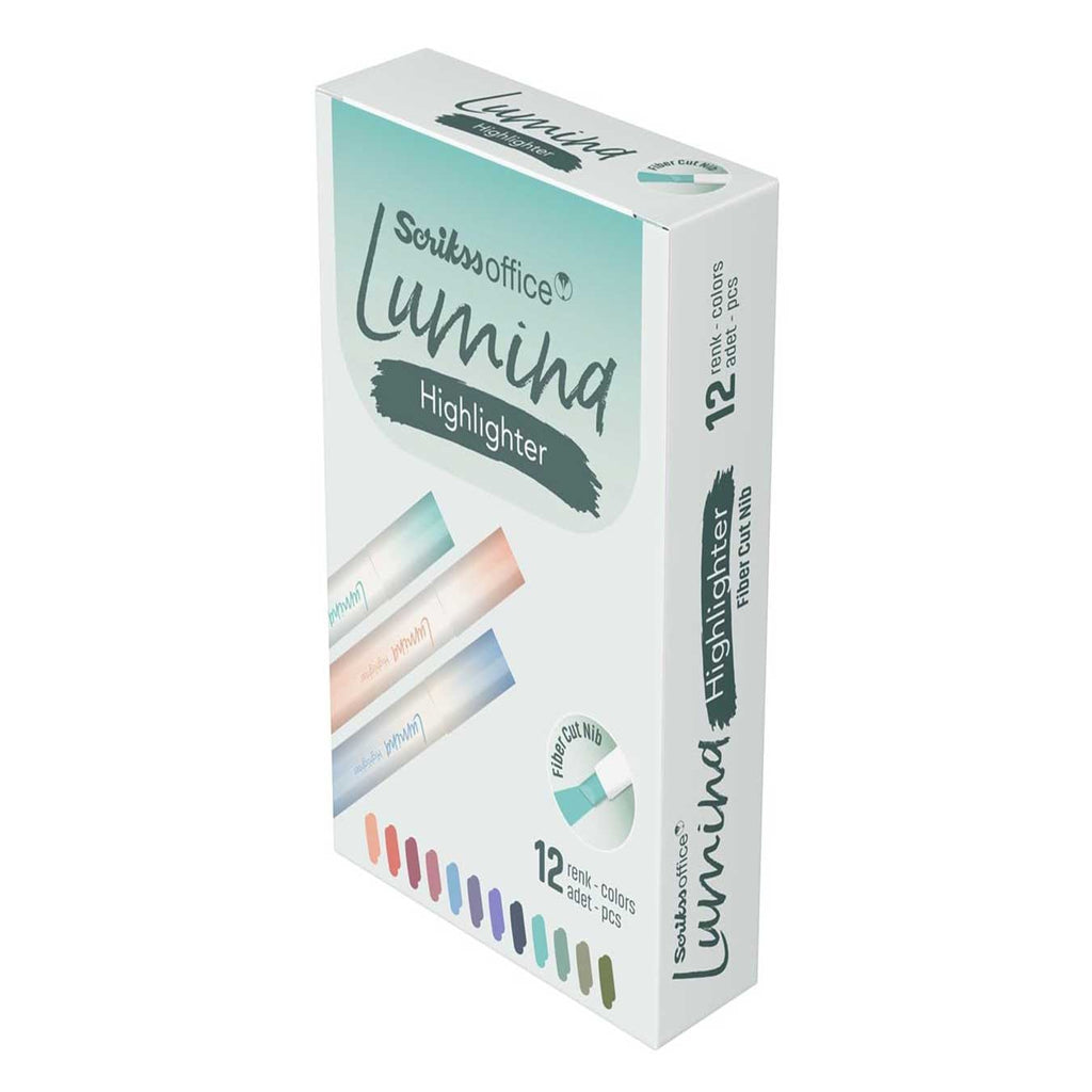 Scrikss Lumina Highilighter Pen - Pack of 12 on a white background